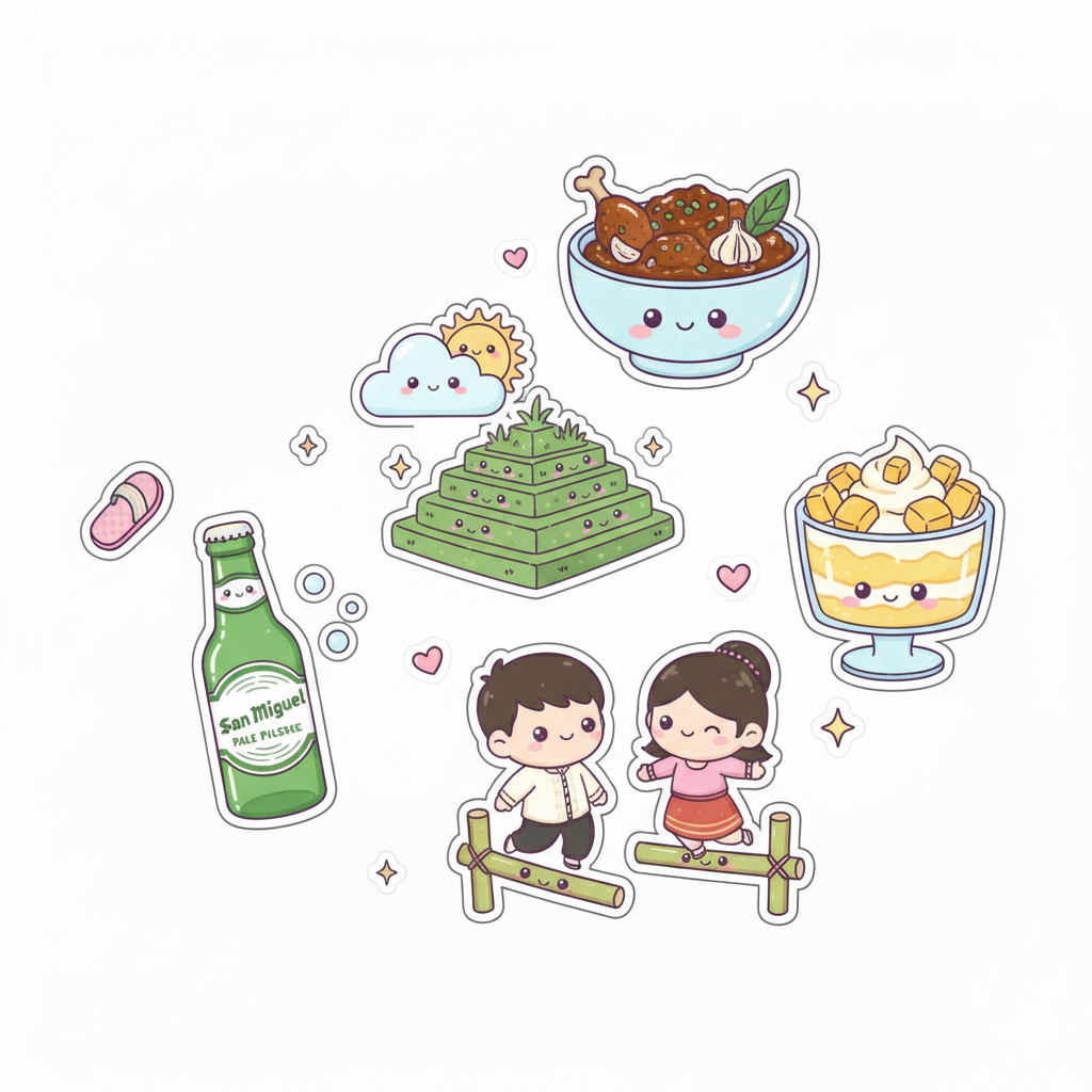 Filipino Favorites Sticker Sheet - Cultural Icons Bundle