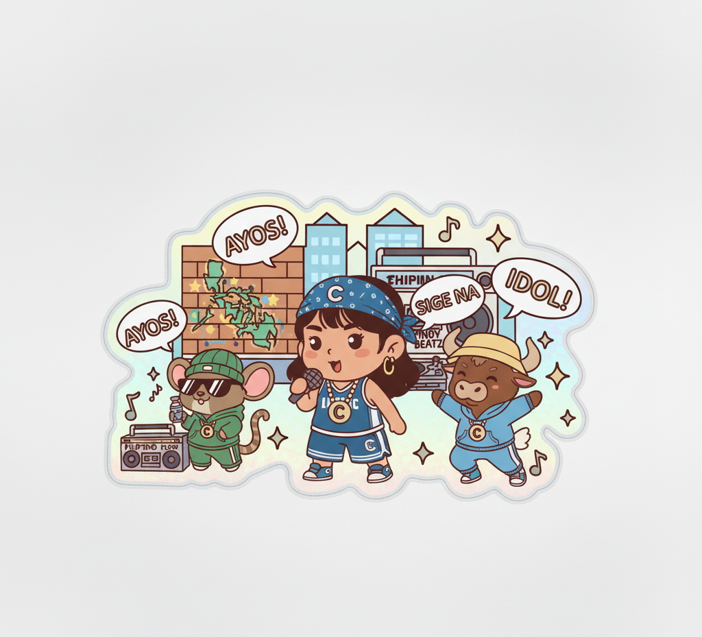 Filipino Hip-Hop Crew Sticker - Ayos Sige Na Idol