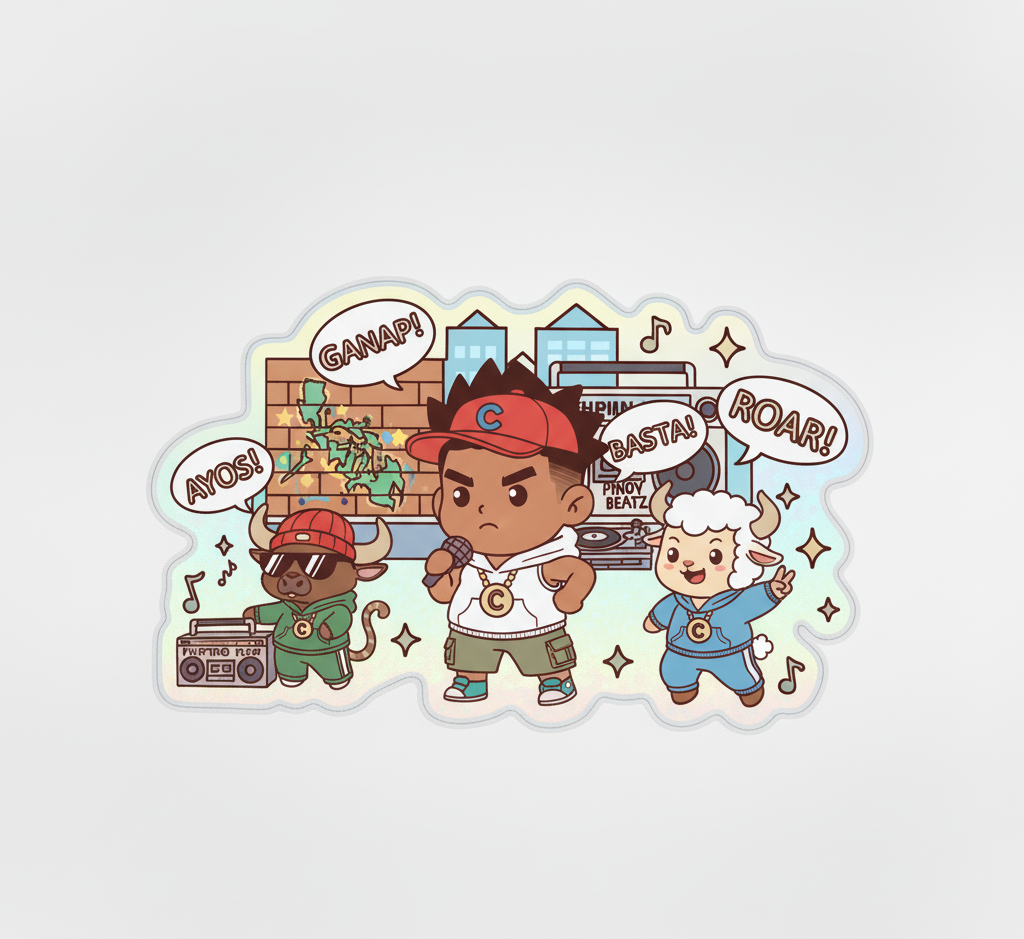 Filipino Hip-Hop Squad Sticker - Ganap Basta Roar