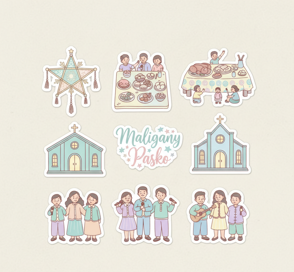 Maligayang Pasko - Filipino Christmas Traditions Sticker Pack