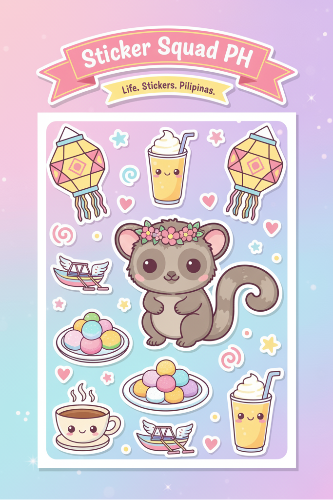 Sticker Squad PH - Kawaii Filipino Culture Sticker Sheet
