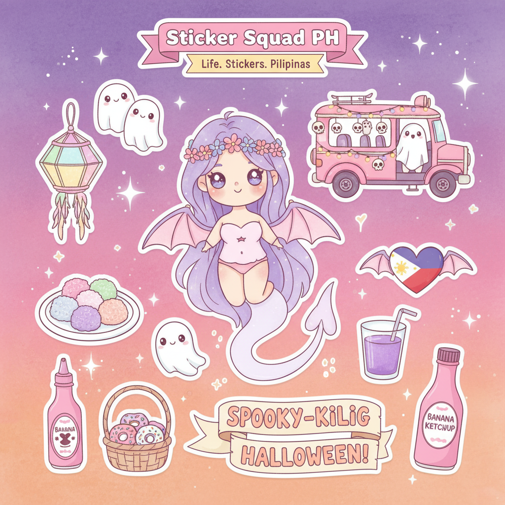 Spooky-Killig Halloween! - Manananggal Mermaid Edition Sticker Sheet