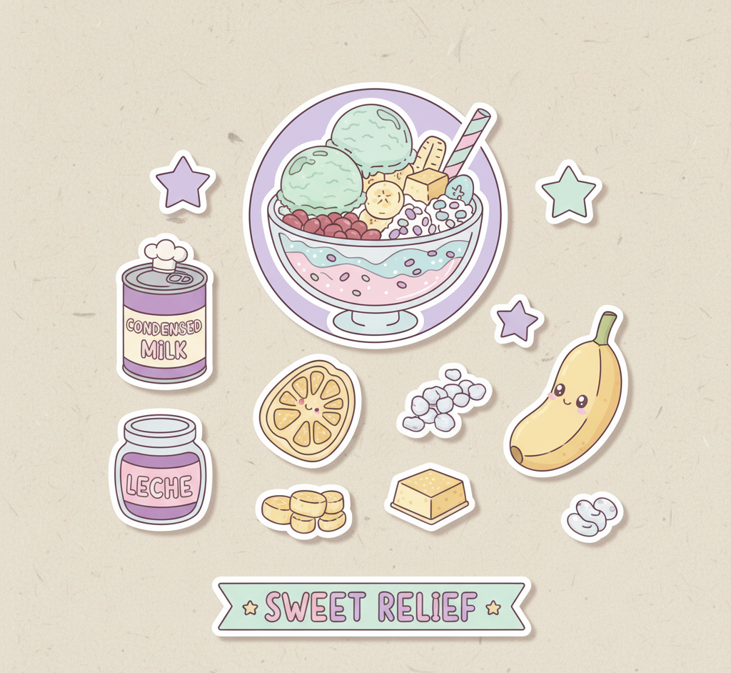 Filipino Halo-Halo Dessert Collection Sticker Pack