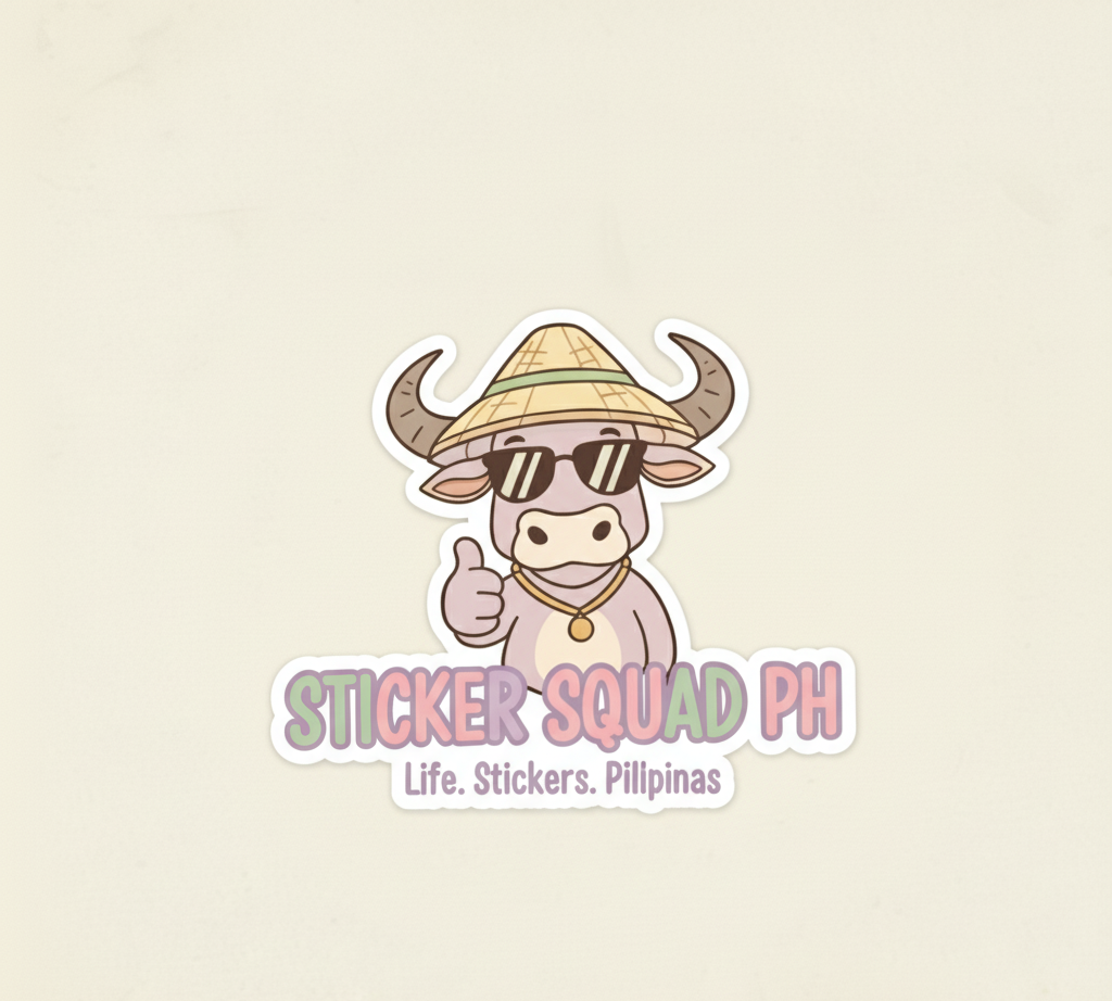 Carabao Mascot Sticker - Sticker Squad PH Original Logo