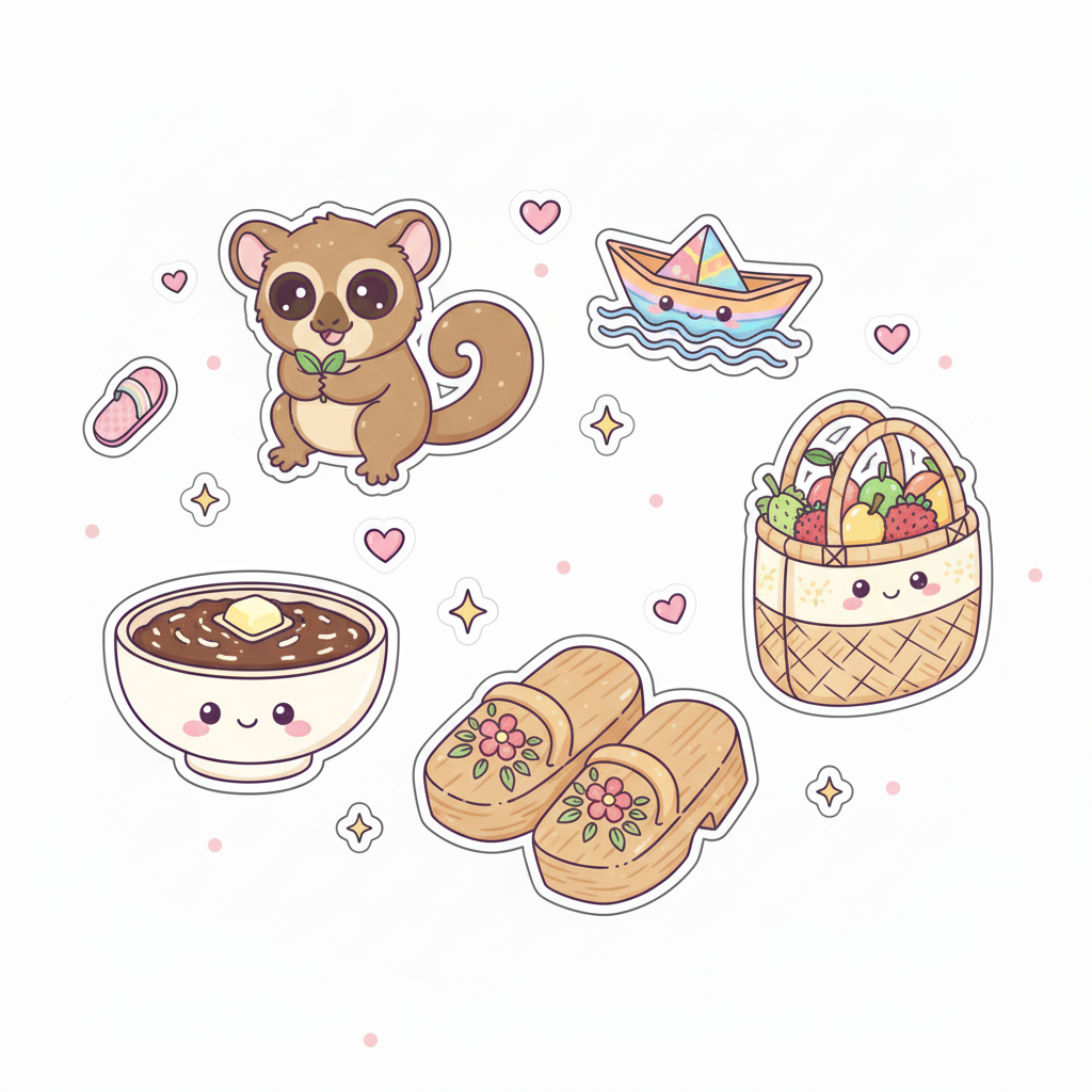 Filipino Essentials Sticker Sheet - Kawaii Collection