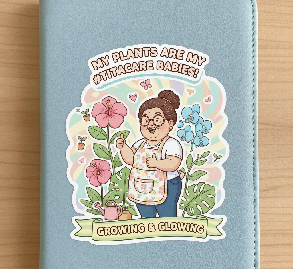 My Plants Are My TitaCare Babies Sticker - Growing & Glowing