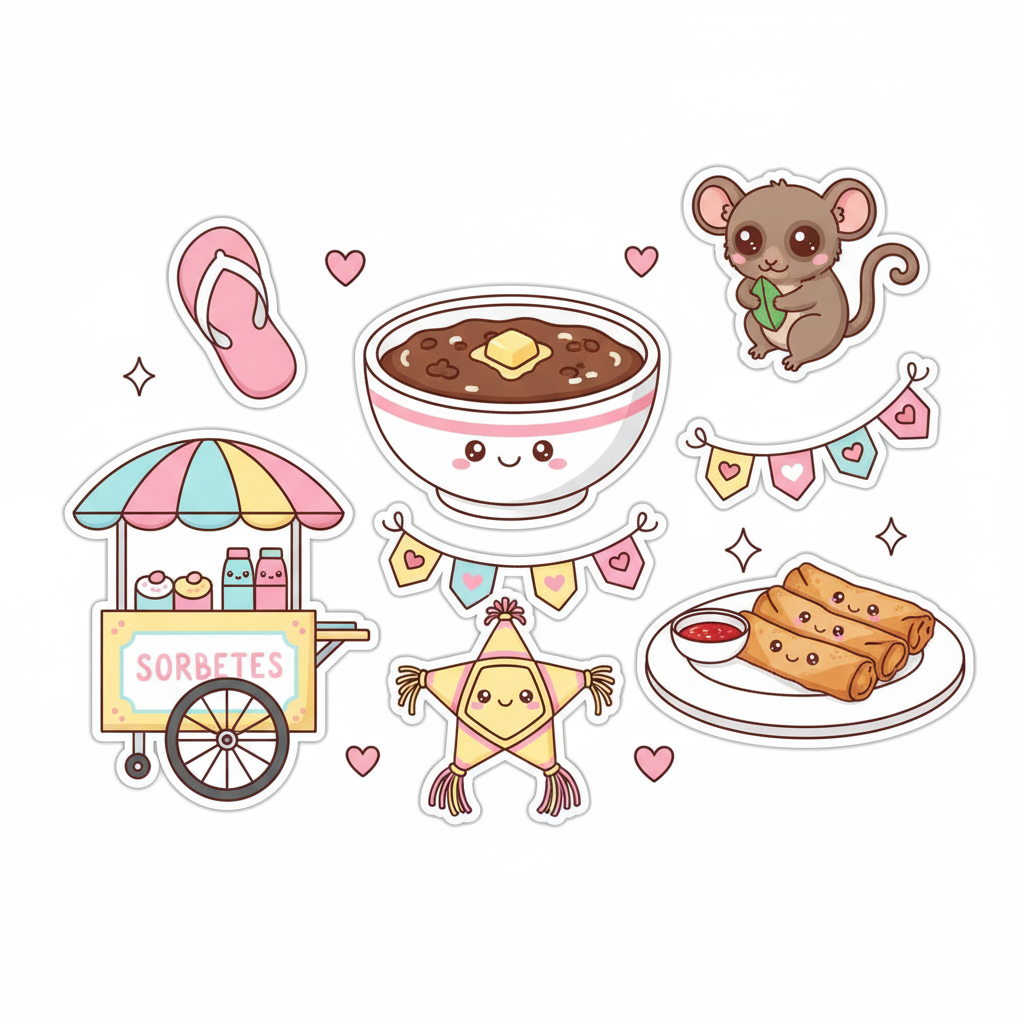Filipino Culture Sticker Sheet - Kawaii Collection