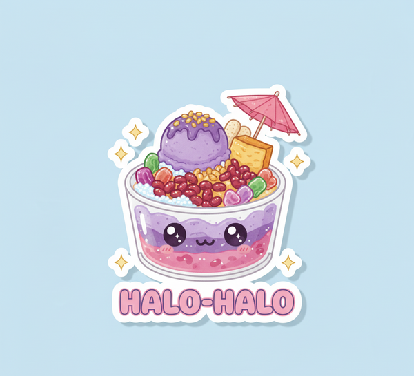 Halo-Halo Sticker - Filipino Dessert with Ube Ice Cream