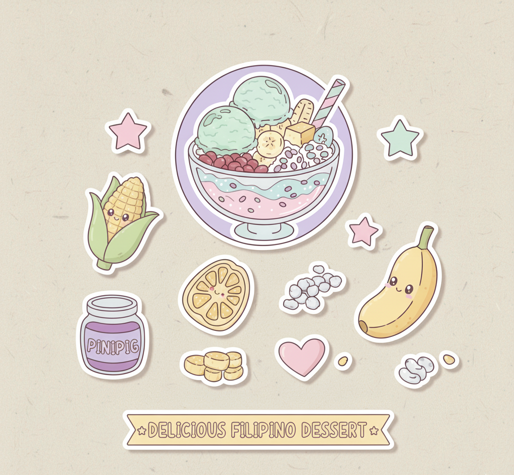 Filipino Halo-Halo Dessert Collection Sticker Pack