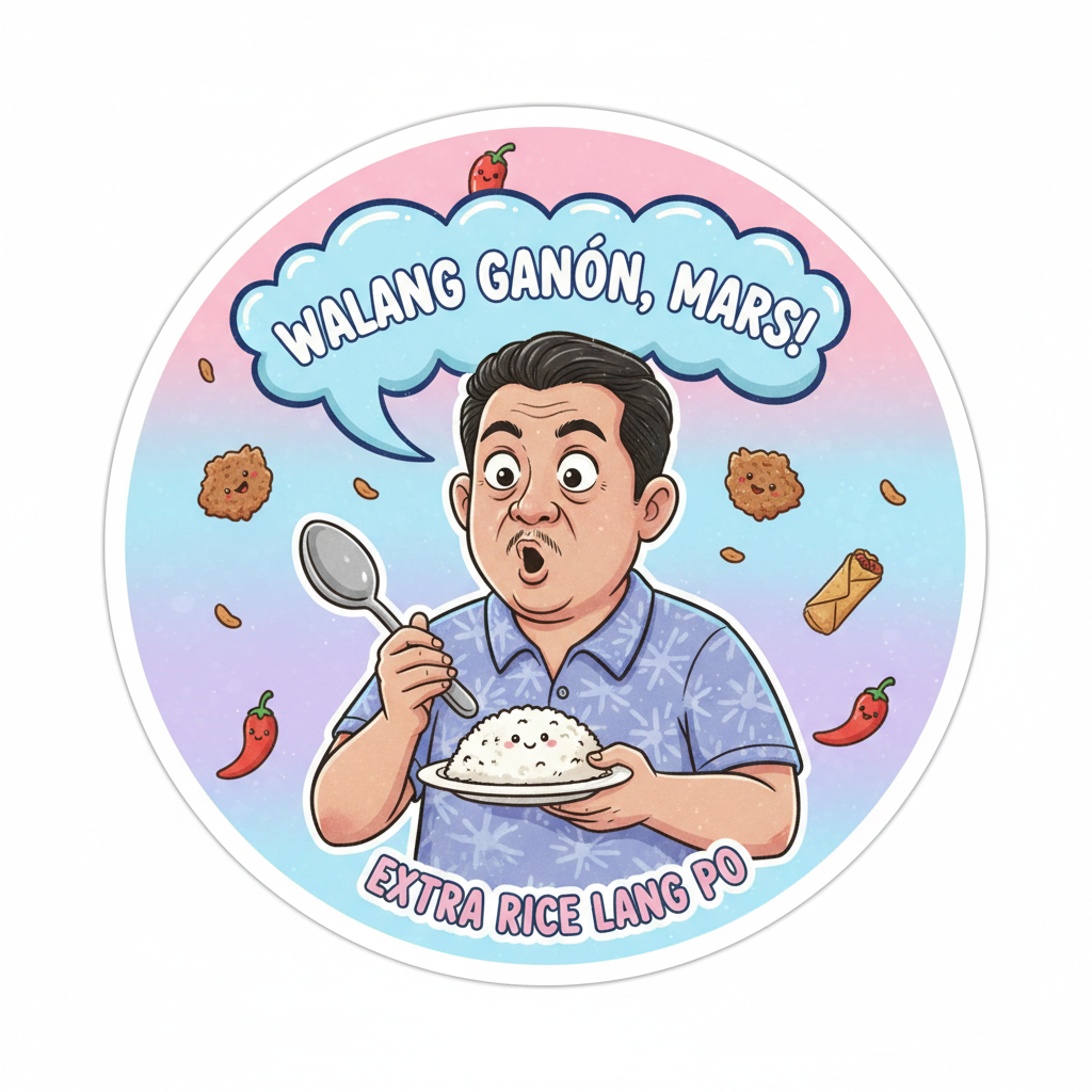 Walang Ganón Mars Sticker - Extra Rice Lang Po