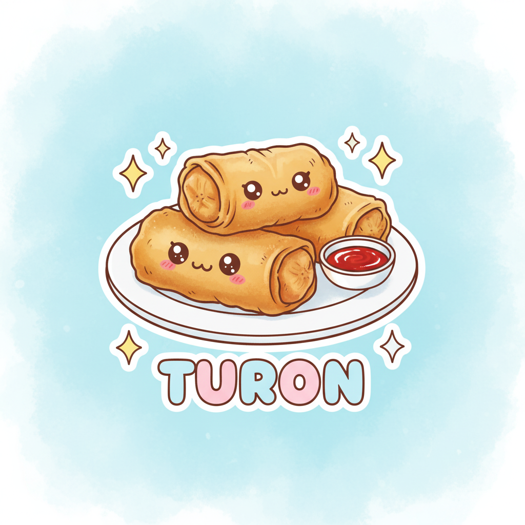 Turon Sticker - Cute Filipino Banana Spring Roll