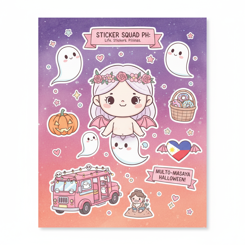 Multo-Masaya Halloween! - Filipino Halloween Sticker Sheet