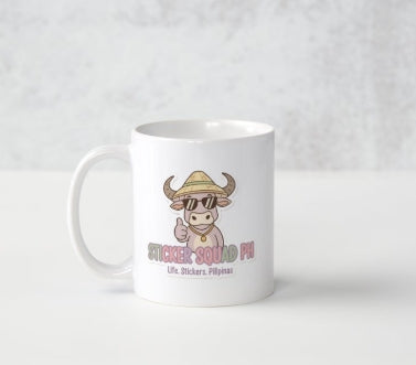 Sticker Squad PH Mug - Carabao Logo Coffee Cup